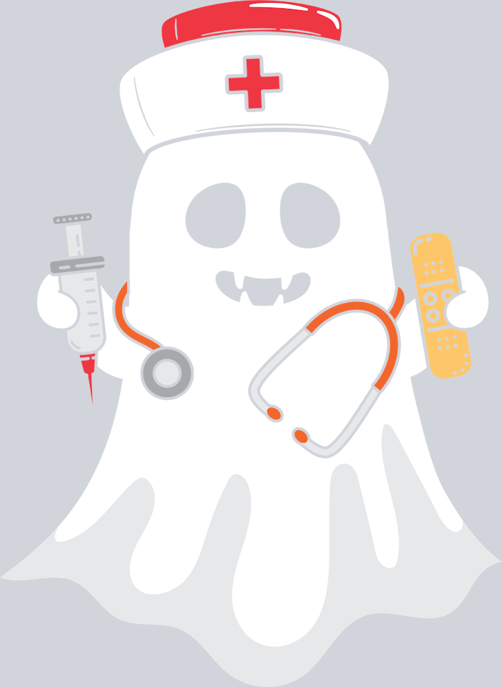 Halloween Nurse Ghost - STK02495 (DTF Transfers)