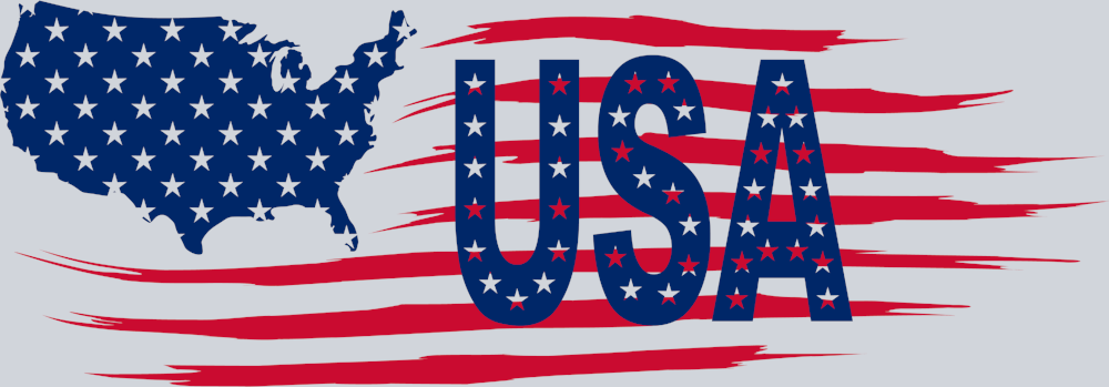 USA Flag 1 - STK06248 (DTF Transfers)