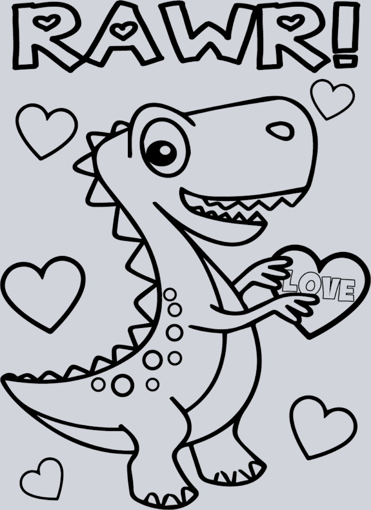 Rawrvalentinecoloring - STK05138 (DTF Transfers)