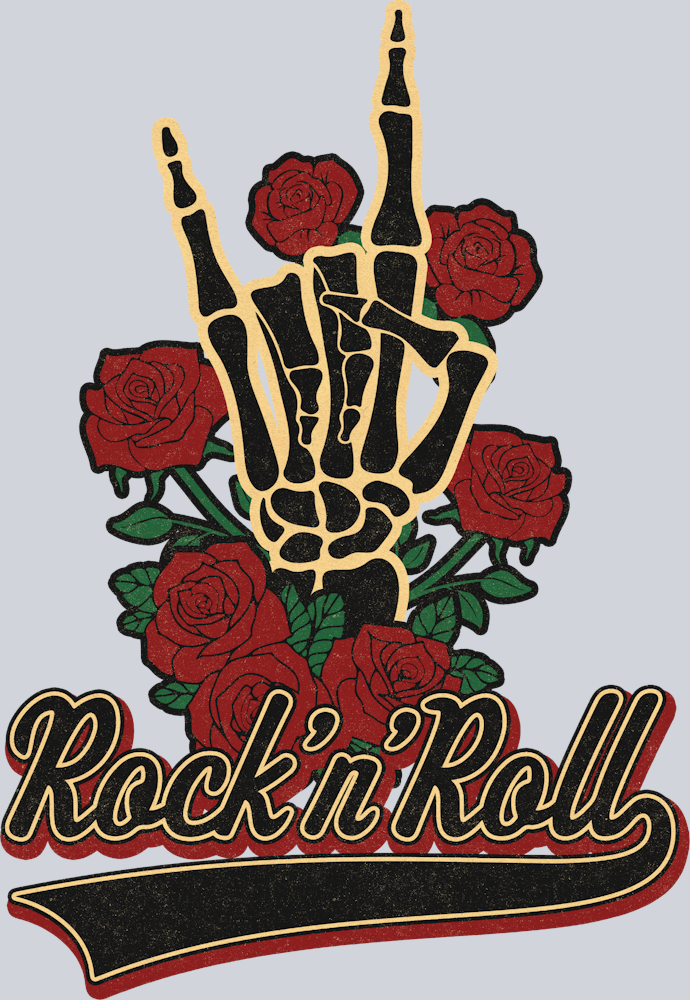 Skeleton Vintage Rock N Roll - STK05521 (DTF Transfers)