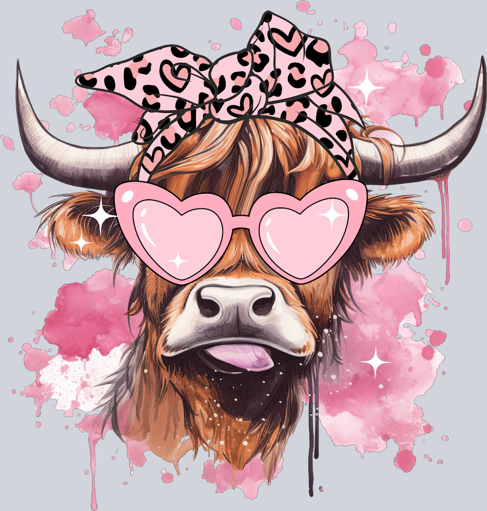 Valentine Highland Cow - STK06295 (DTF Transfers)