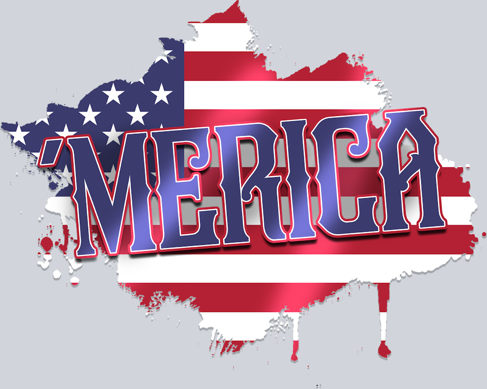Merica USA Flag - STK04219 (DTF Transfers)