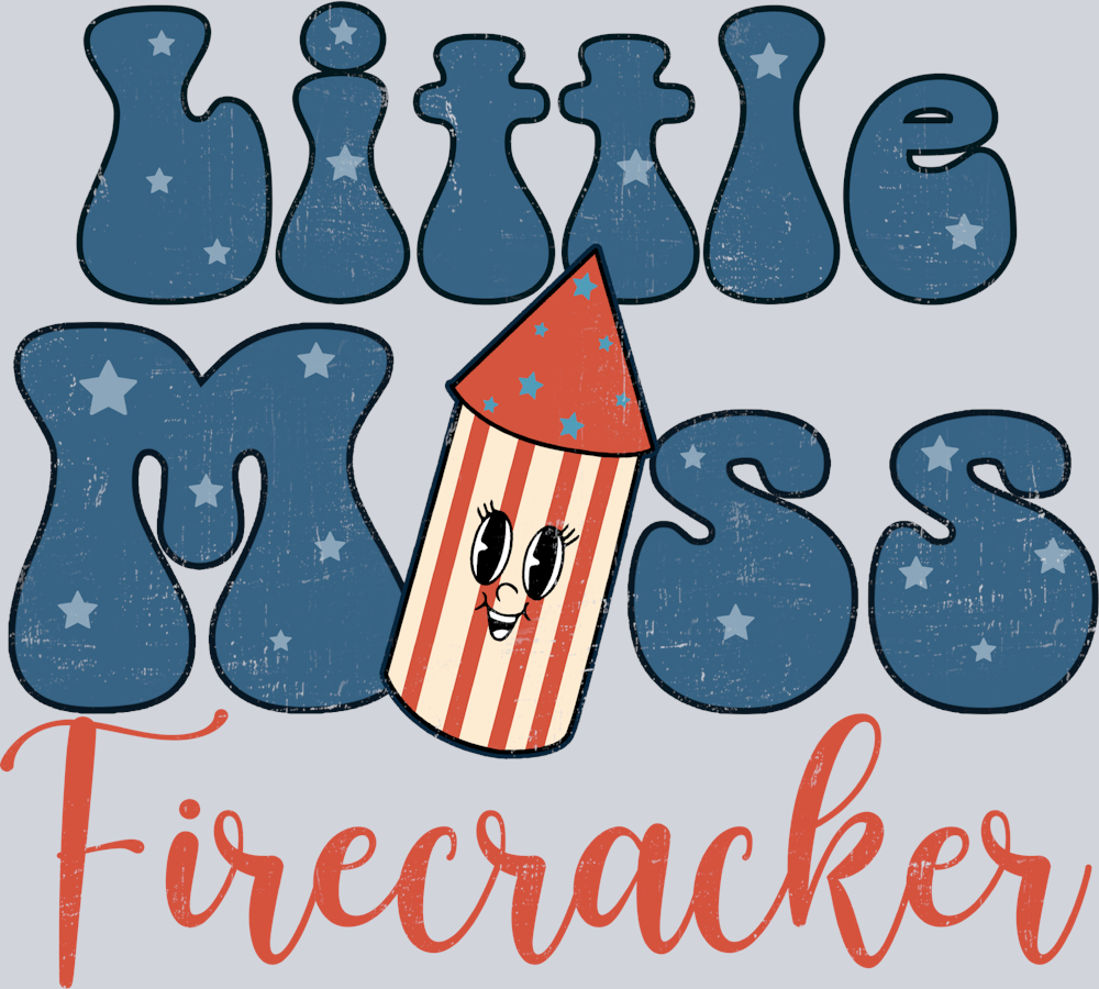Retro Little Miss Firecracker - STK05208 (DTF Transfers)