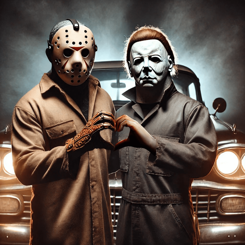Michael Vs Jason Heart Hands 4 - STK04279 (DTF Transfers)