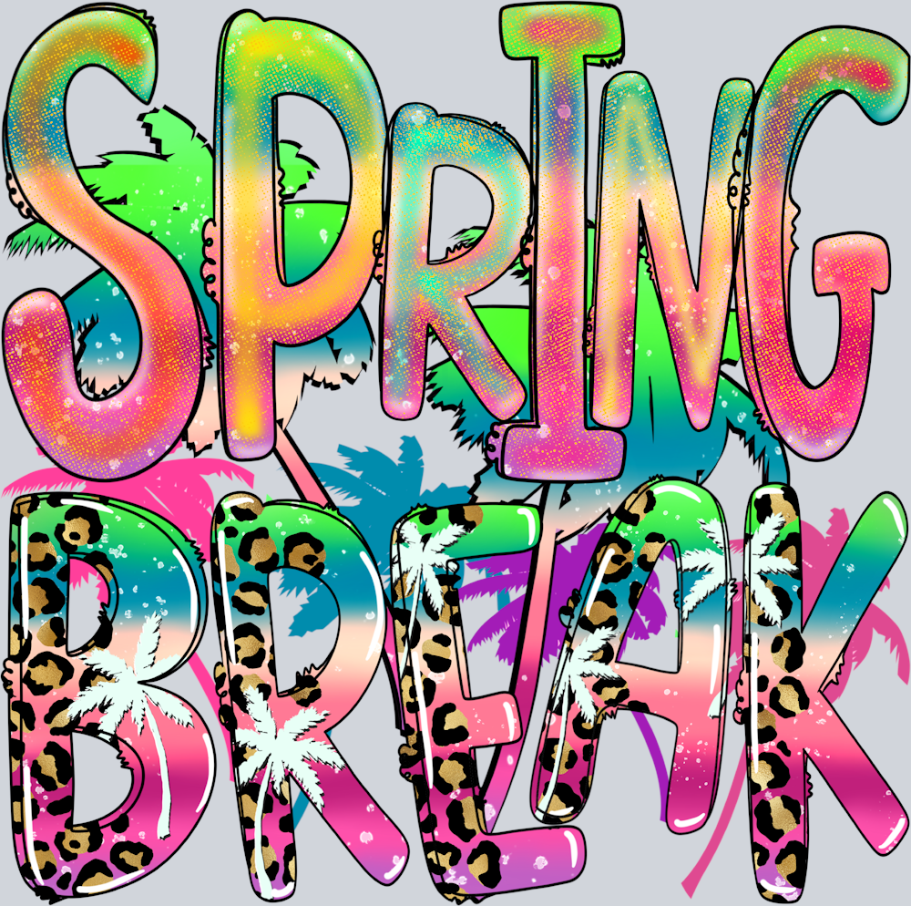 Spring Break Palms Leopard - STK05762 (DTF Transfers)