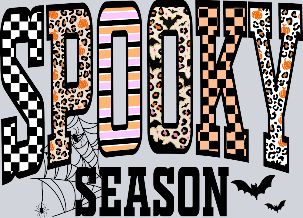 Spooky Season Bats and Spiders - STK07324 (DTF Transfers)