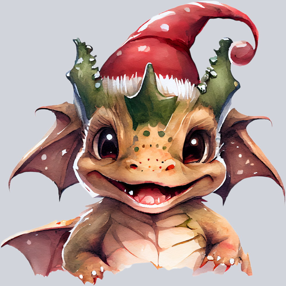 Baby Christmas Dragon - STK00352 (DTF Transfers)