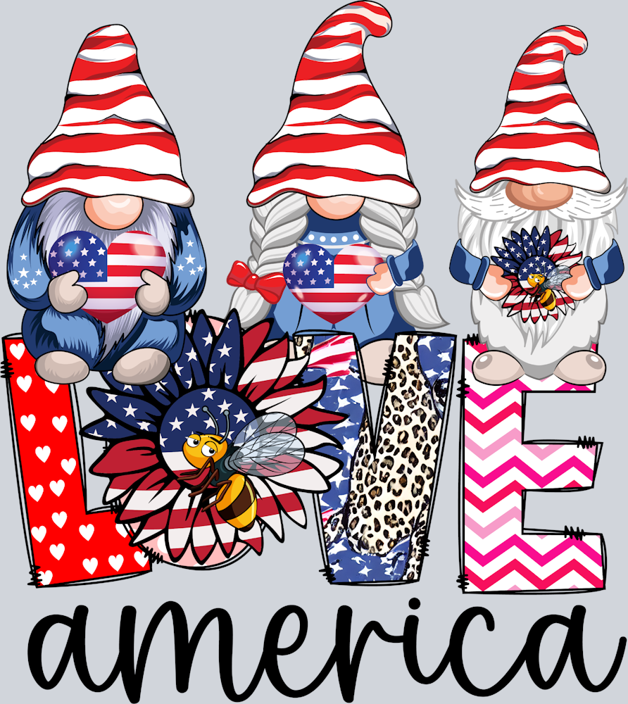 Love America - STK03699 (DTF Transfers)