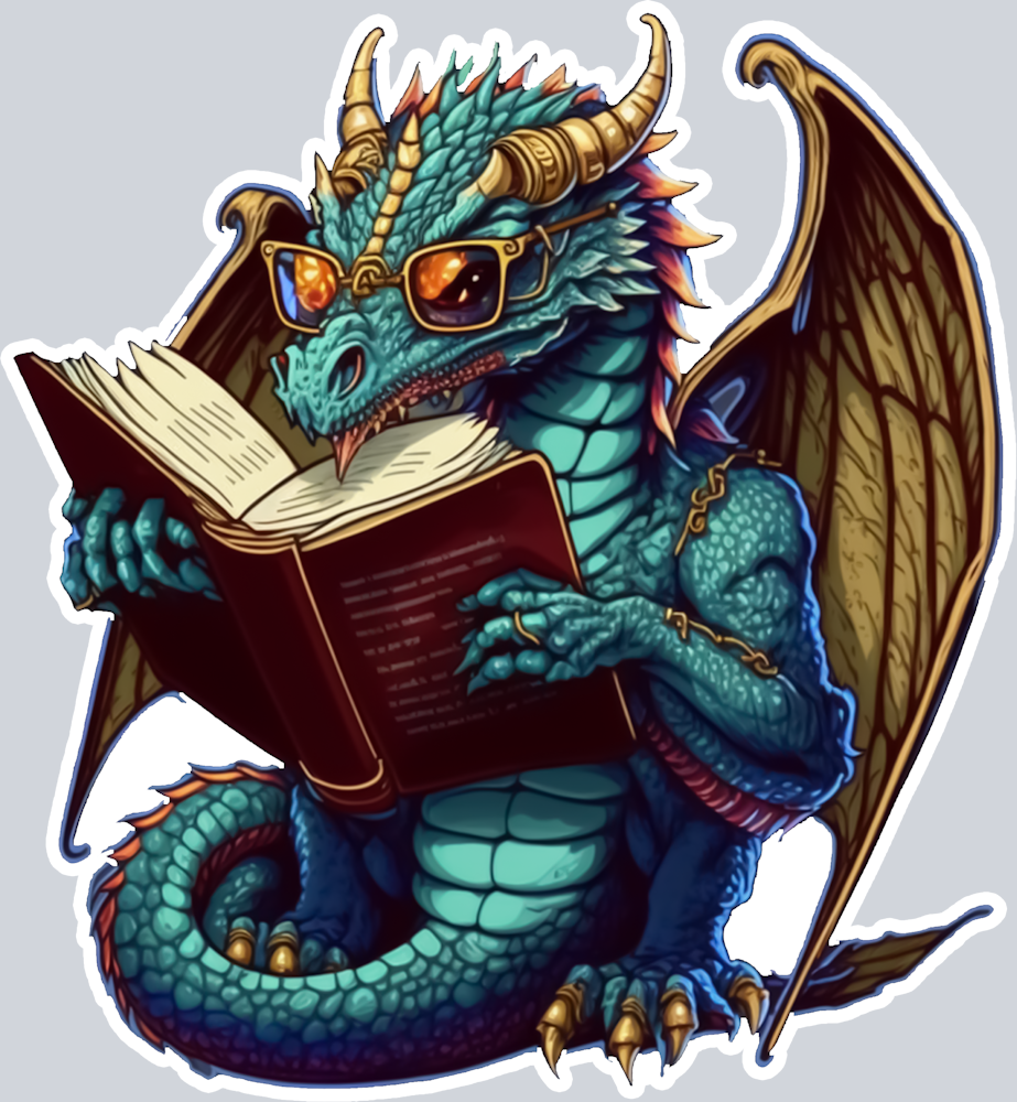 Dragon Reading 5 - STK01719 (DTF Transfers)