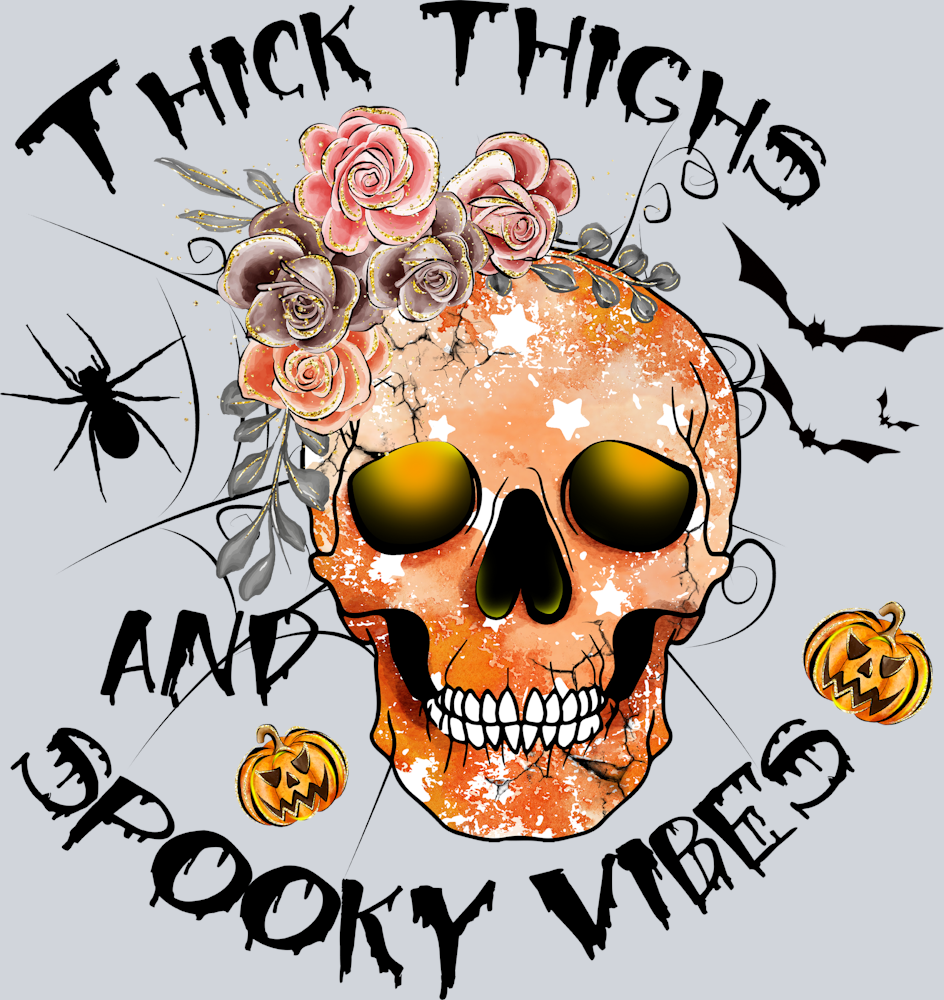 Thick Thighs And Spooky Vibes - STK06102 (DTF Transfers)