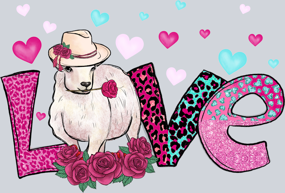 Love Sheep - STK03791 (DTF Transfers)