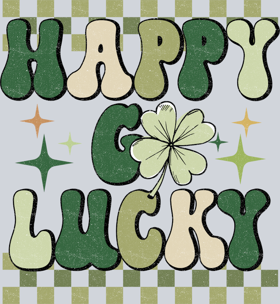 Retro Happy Go Lucky - STK05201 (DTF Transfers)