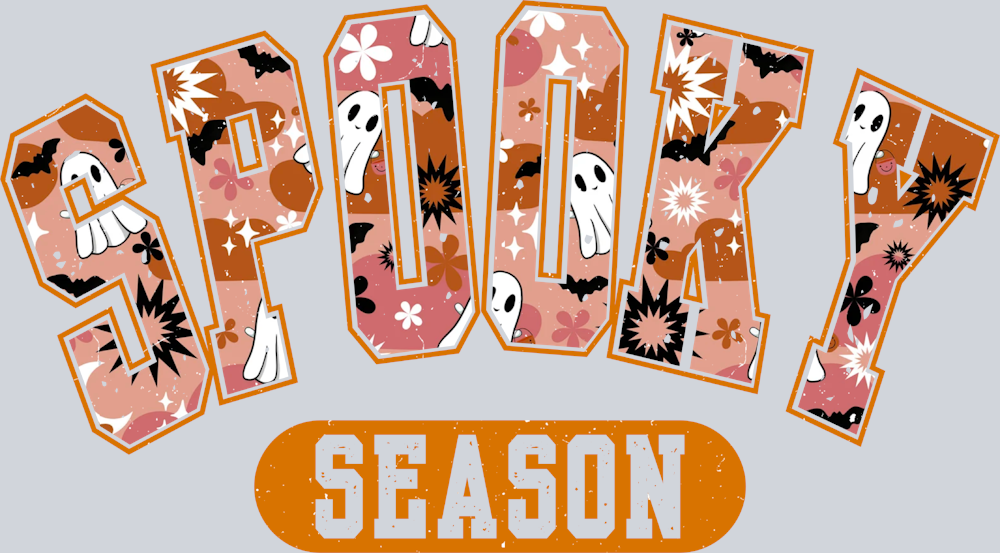 Orange Retro Spooky Season - STK04649 (DTF Transfers)