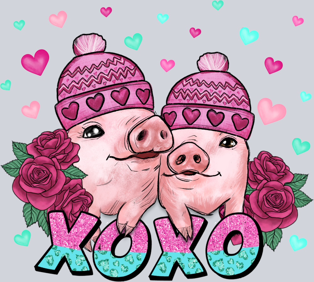 Xoxo Pigs - STK06549 (DTF Transfers)