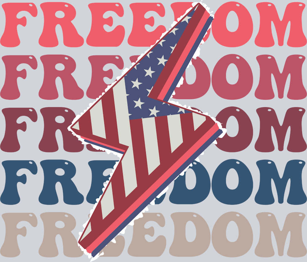 Freedom Stacked - STK02141 (DTF Transfers)