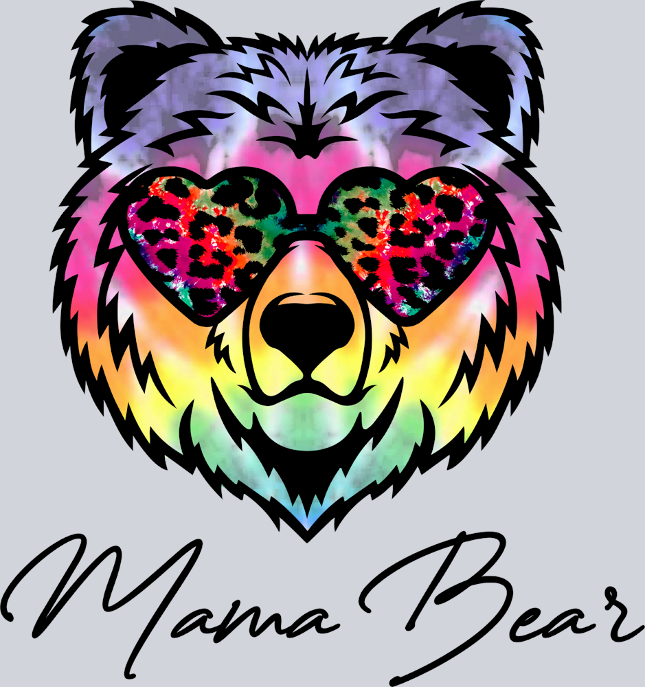 Mama Bear Rainbow Watercolor - STK03952 (DTF Transfers)