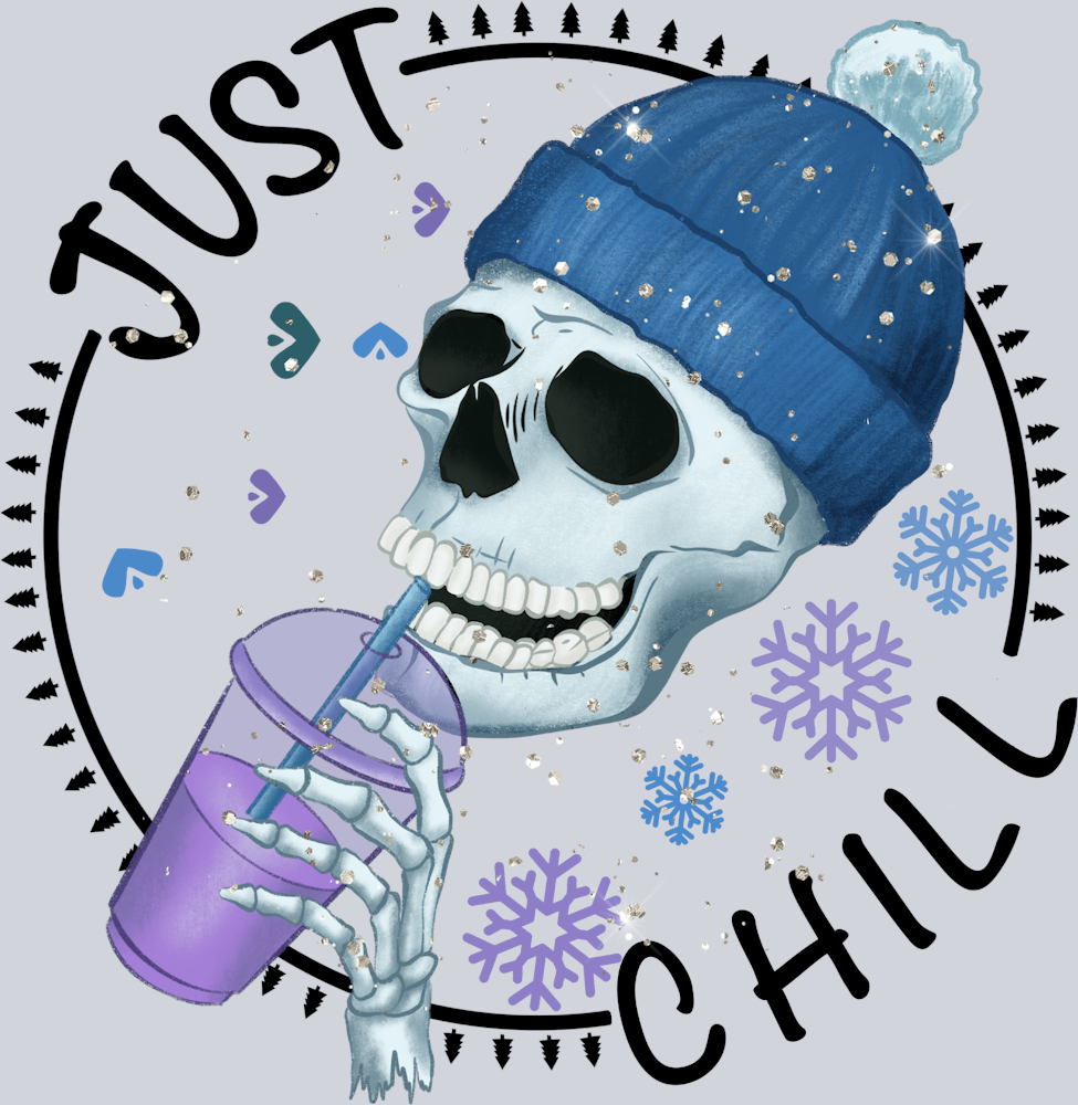 Just Chill Skull - STK03454 (DTF Transfers)