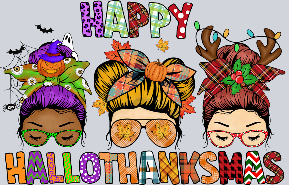 Happy Hallothanksmas 2 - STK02565 (DTF Transfers)
