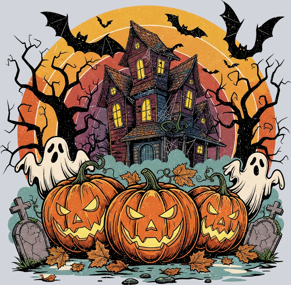 Haunted House Halloween - STK07299 (DTF Transfers)