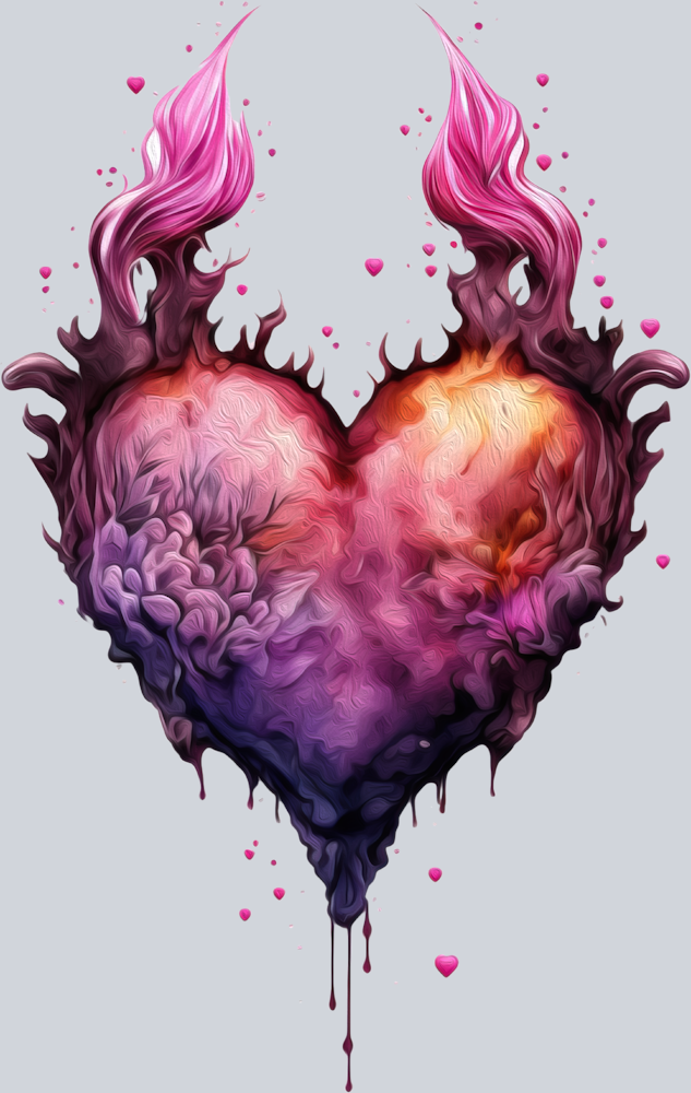 Goth Heart 4 - STK02399 (DTF Transfers)