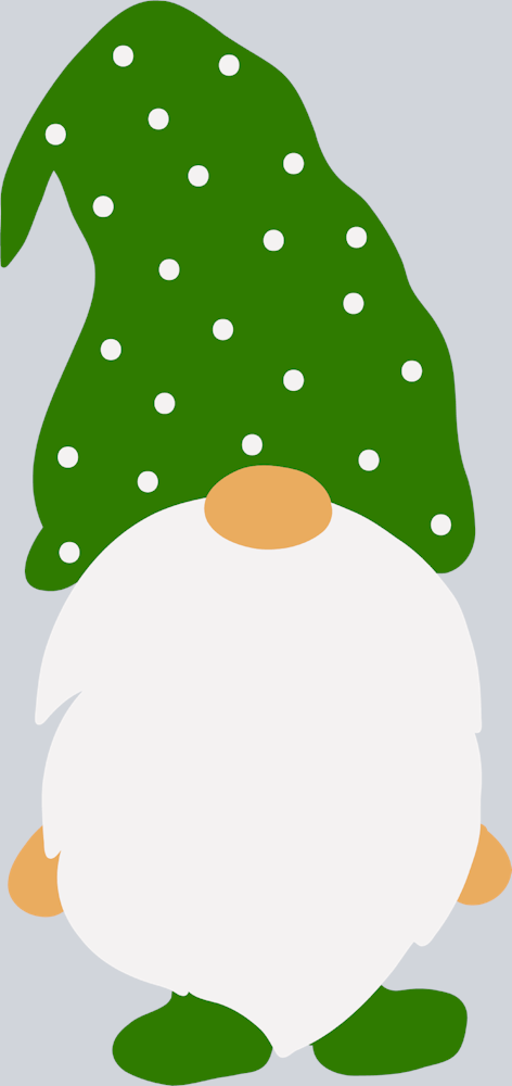 Gnome White Dots - STK02340 (DTF Transfers)
