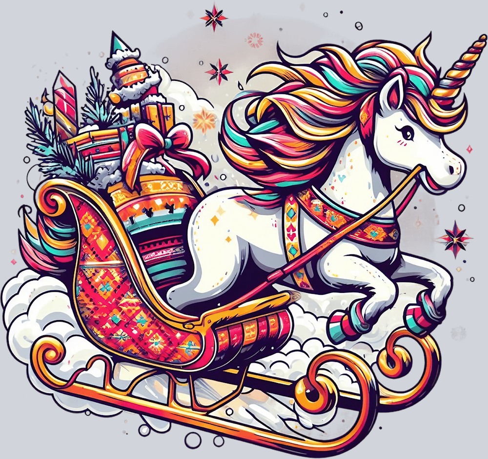 Unicorn Christmas - STK06235 (DTF Transfers)