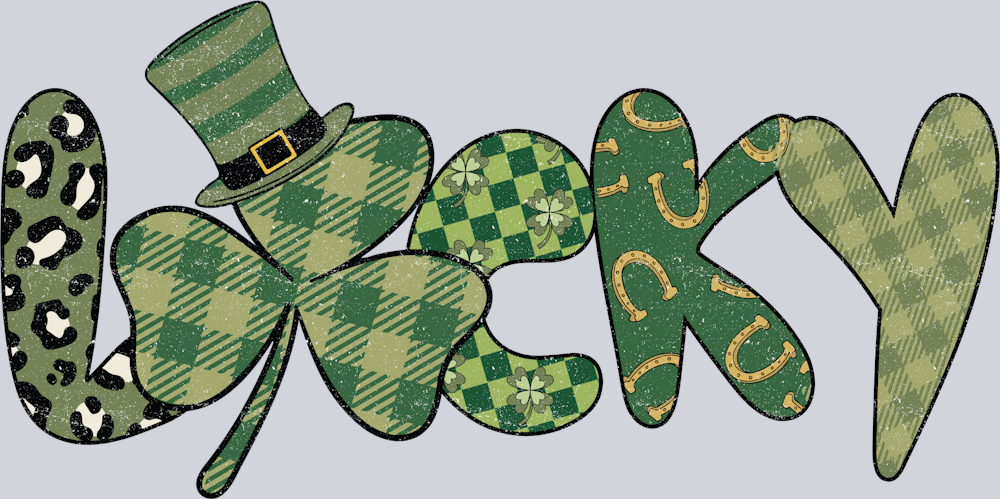 Retro Lucky Pattern - STK05216 (DTF Transfers)