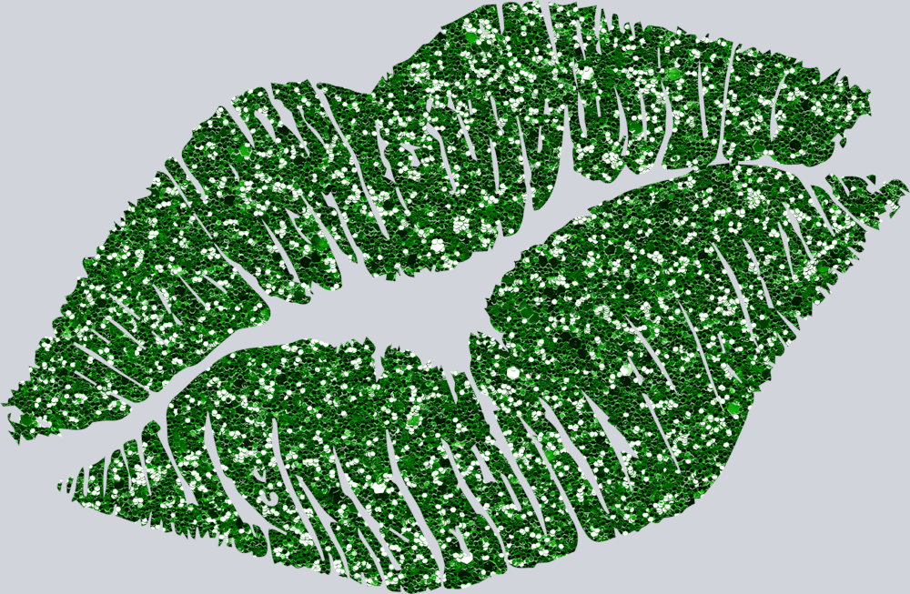 Lucky Green Glittler Lips - STK03843 (DTF Transfers)