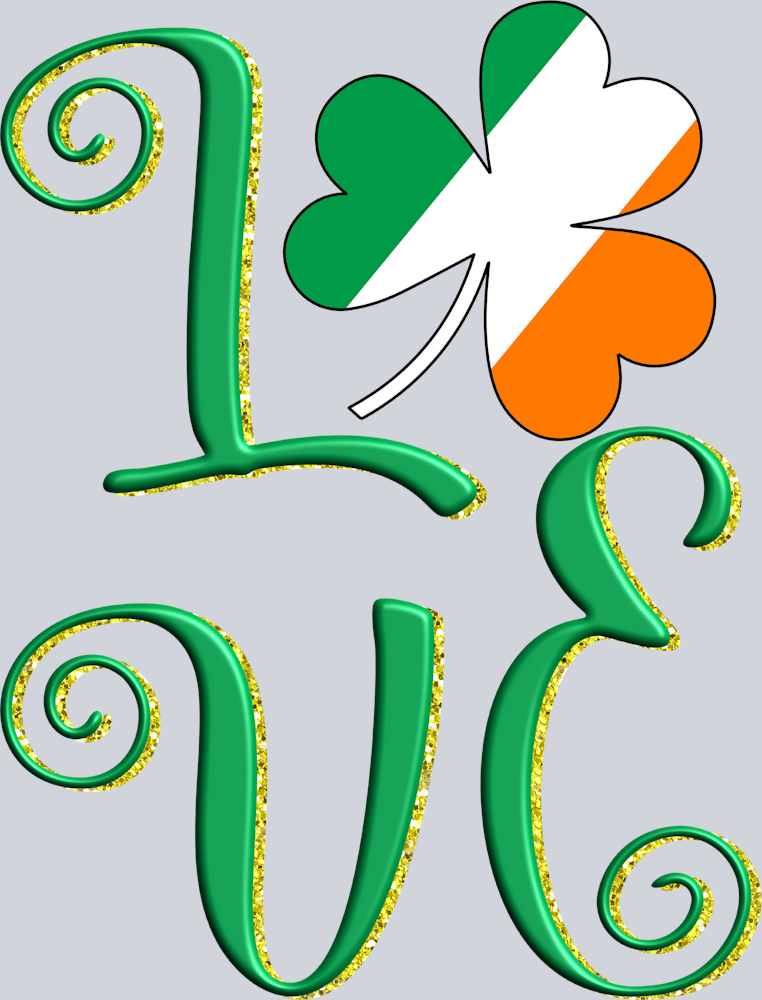 Lucky Love Shamrock - STK03871 (DTF Transfers)