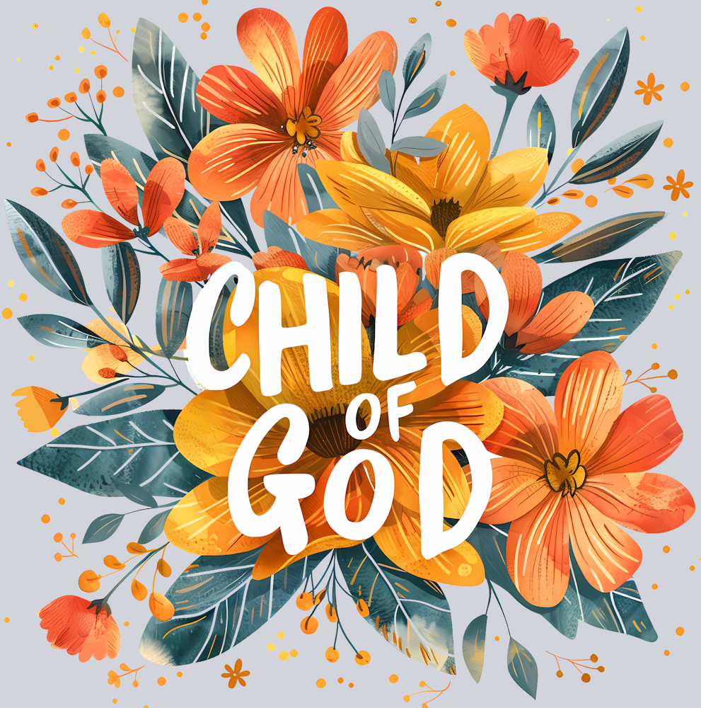 Child Of God Floral - STK01259 (DTF Transfers)
