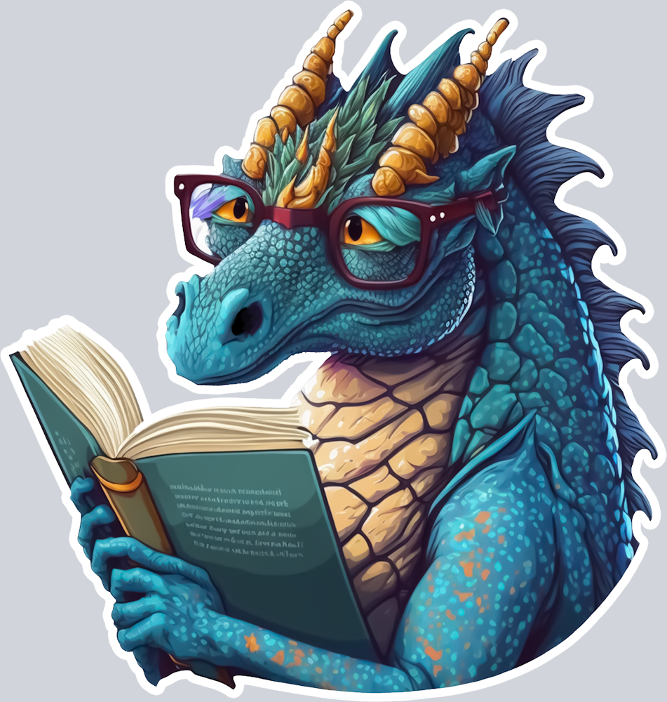 Dragon Reading 3 - STK01717 (DTF Transfers)
