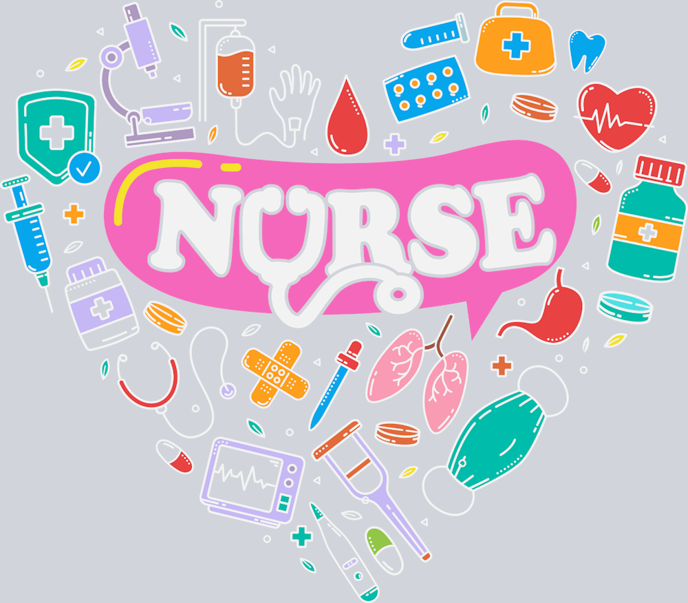 Nurse Heart 2 - STK04555 (DTF Transfers)
