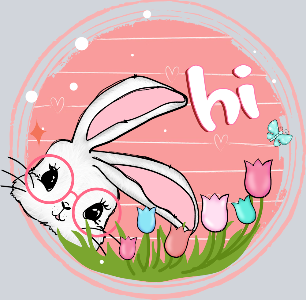 Bunny Says Hi - STK07262 (DTF Transfers)