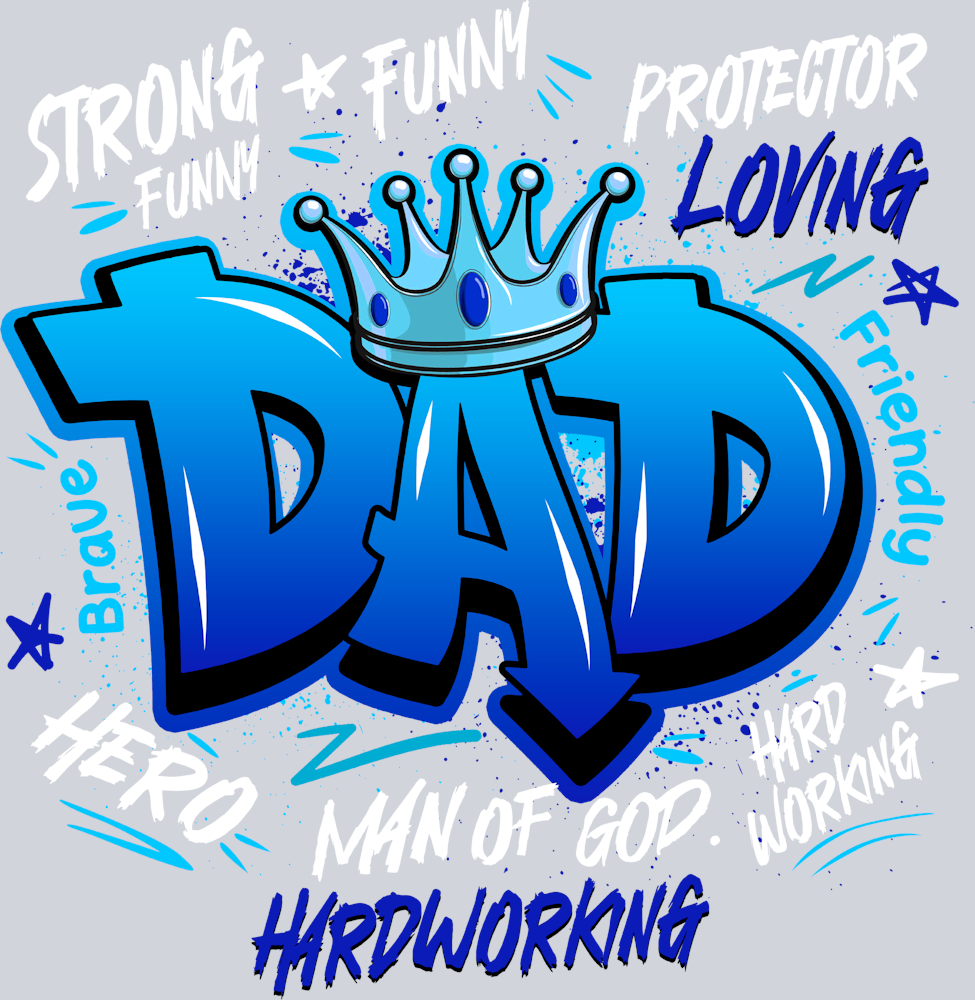 Dad Crown - White - STK01577 (DTF Transfers)