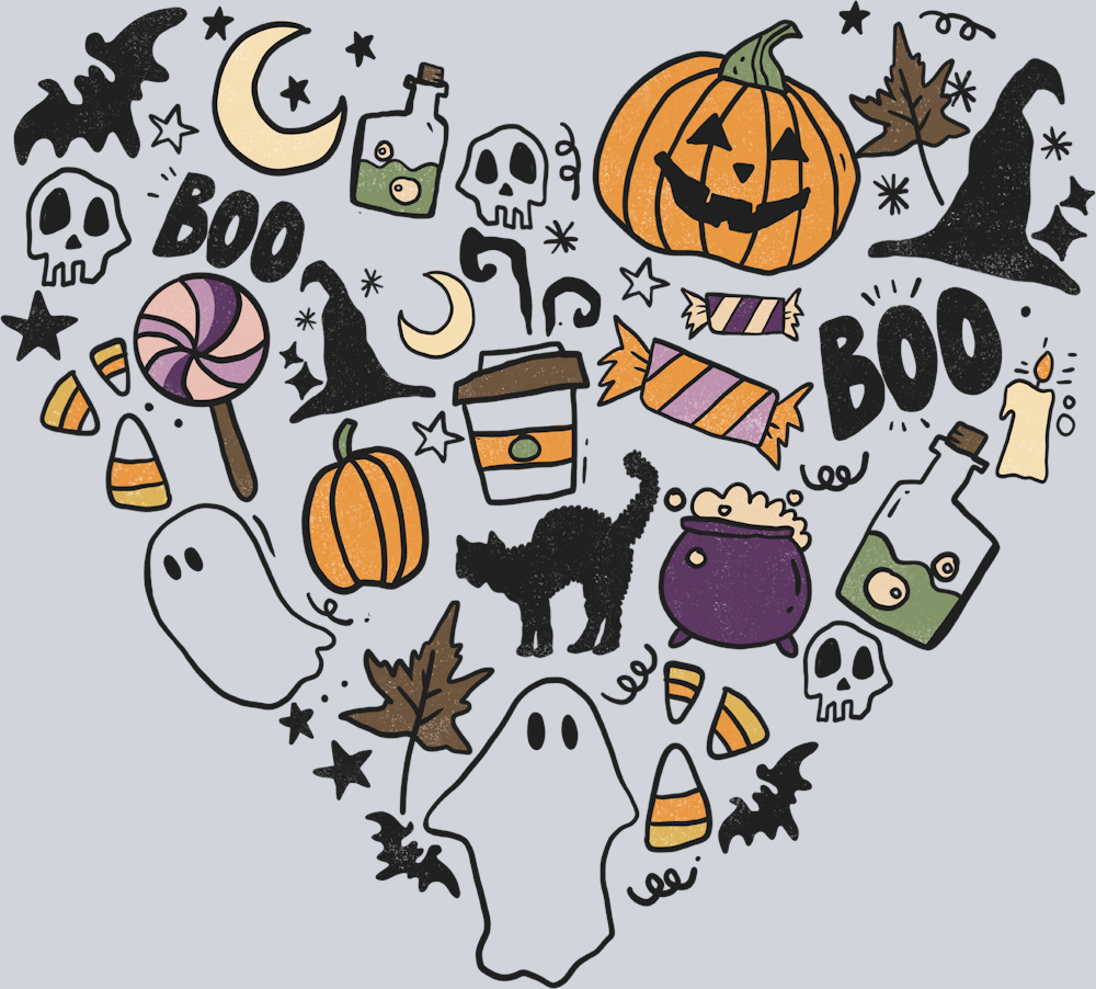 Halloween Heart 4 - STK02482 (DTF Transfers)