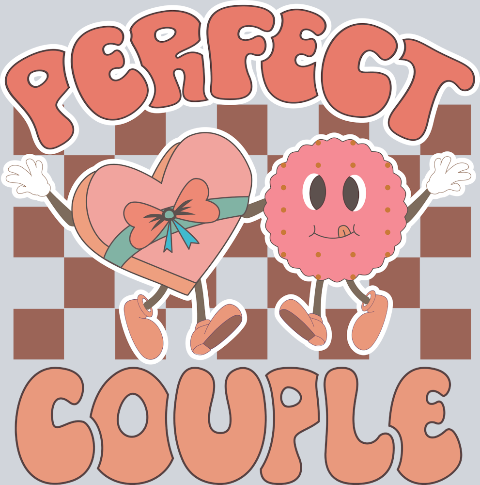 Retro Perfect Couple - STK05222 (DTF Transfers)