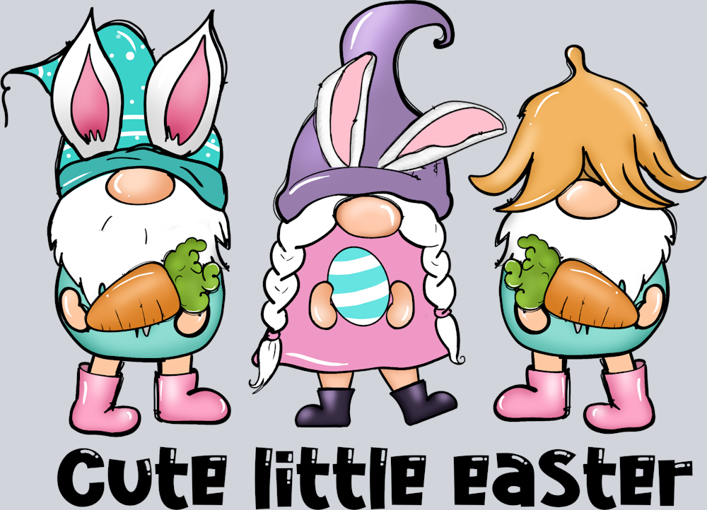 Cute Little Easter Gnomes - STK06964 (DTF Transfers)