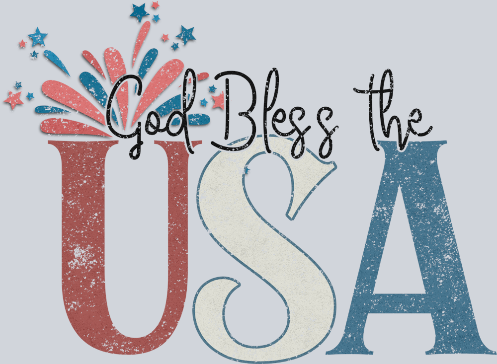 God Bless The USA 2 - STK02365 (DTF Transfers)