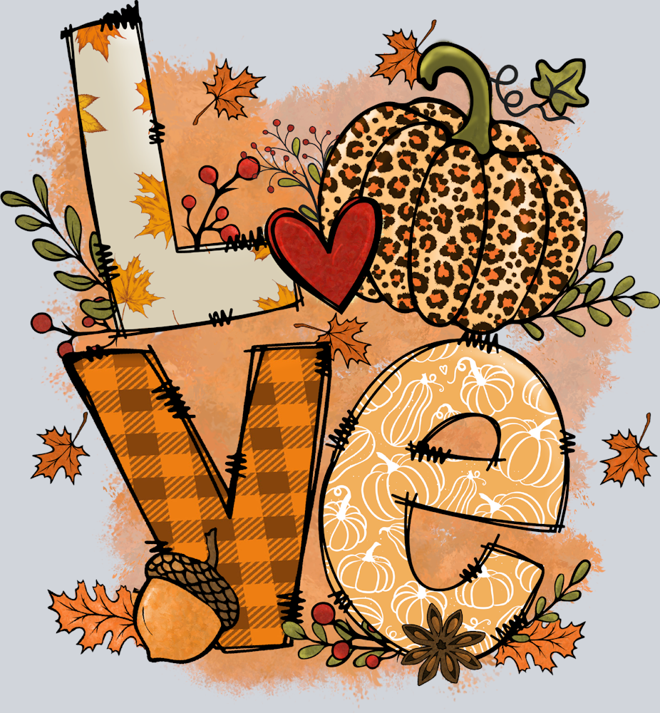 LOVE Pumpkin 2 - STK07227 (DTF Transfers)