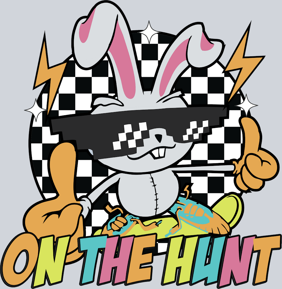 Cool Rabbit On The Hunt - STK01434 (DTF Transfers)