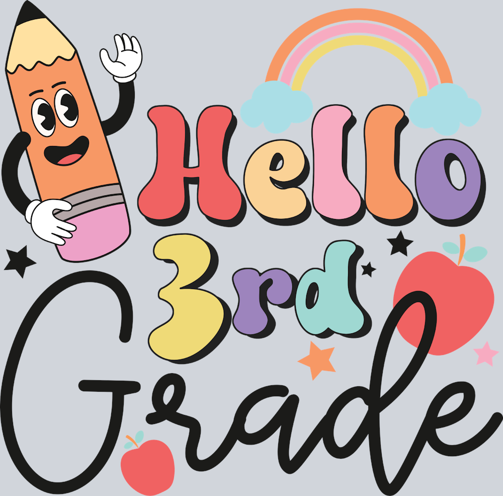 Hello 3rd Grade 1 - STK02669 (DTF Transfers)