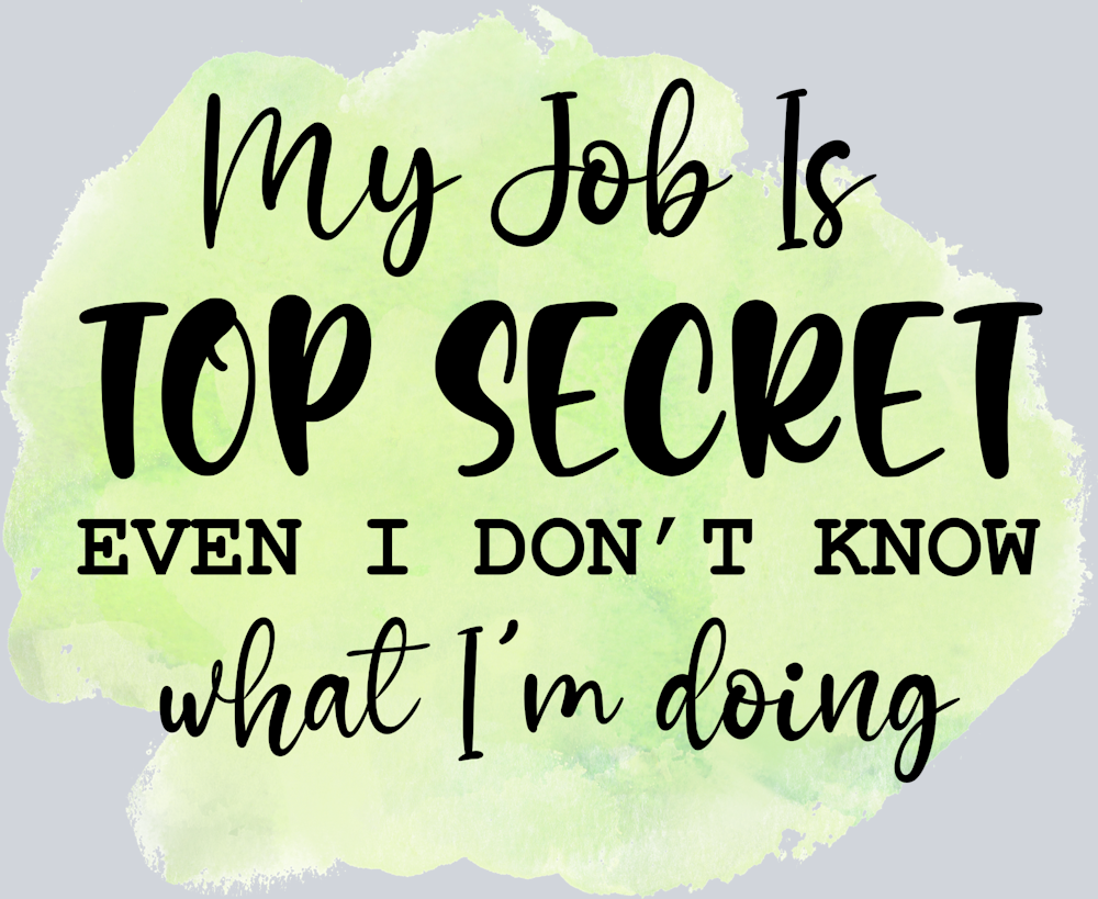 Sarcasm Top Secret Job - STK05358 (DTF Transfers)
