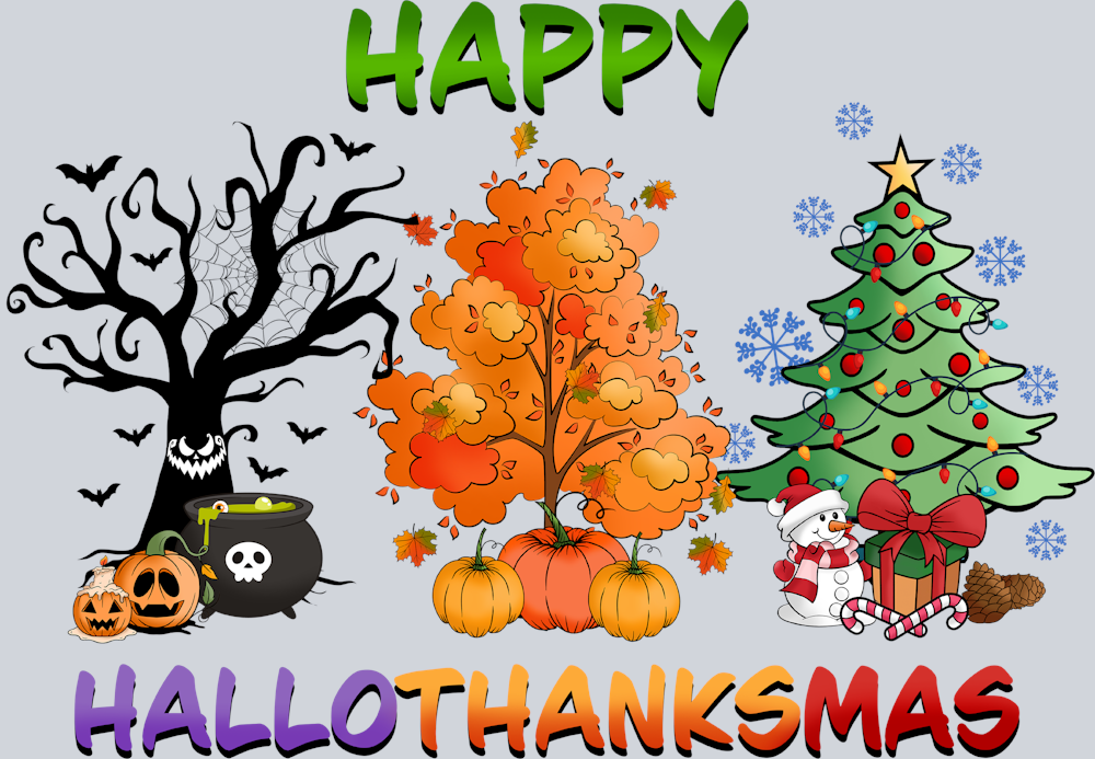 Happy Hallothanksmas 3 - STK02566 (DTF Transfers)