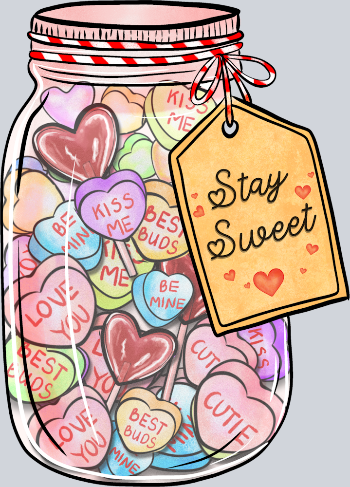 Stay Sweet Candy Jar - STK05803 (DTF Transfers)