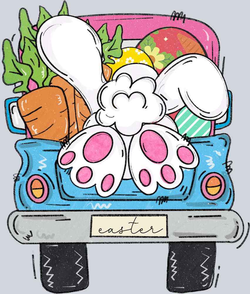 Bunny Butt Easter Truck - STK06958 (DTF Transfers)