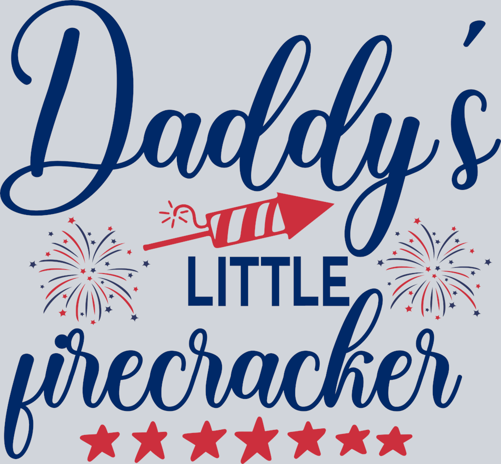 Daddy's Little Firecracker 2 - STK01593 (DTF Transfers)