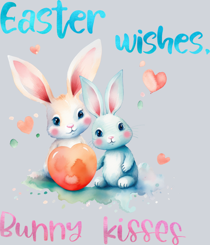 Easter Easter Wishes Bunny Kisses 2 - STK01764 (DTF Transfers)