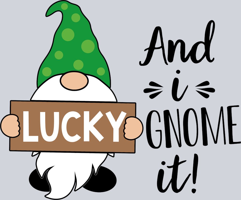 Gnome Lucky Sign - STK02316 (DTF Transfers)