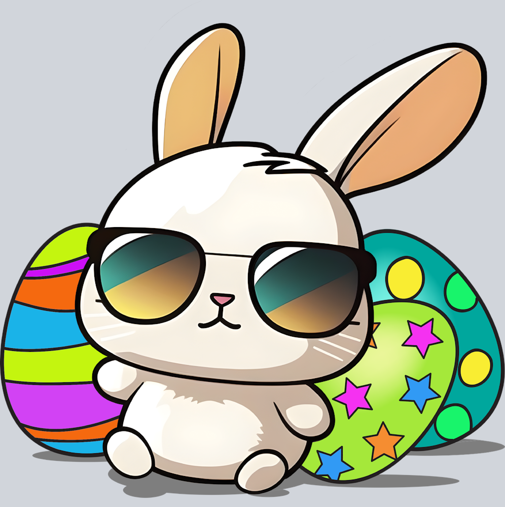 Cool Easter Bunny - STK01432 (DTF Transfers)