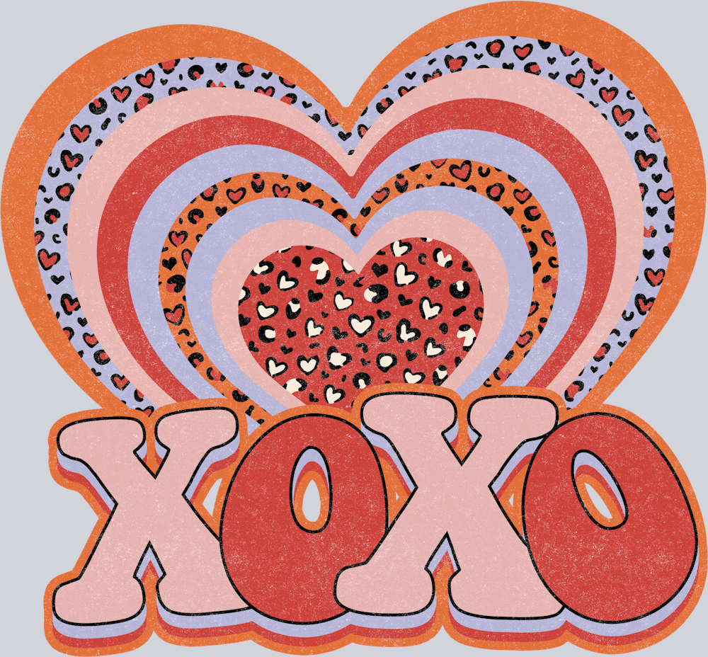 Xoxo Leopard Heart - STK06547 (DTF Transfers)